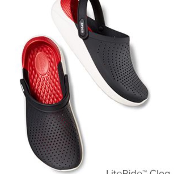 Crocs literide black and red Clearance